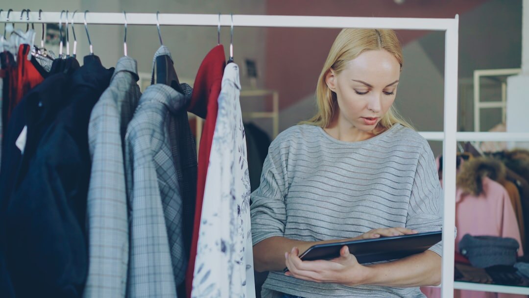 store manager checking inventory