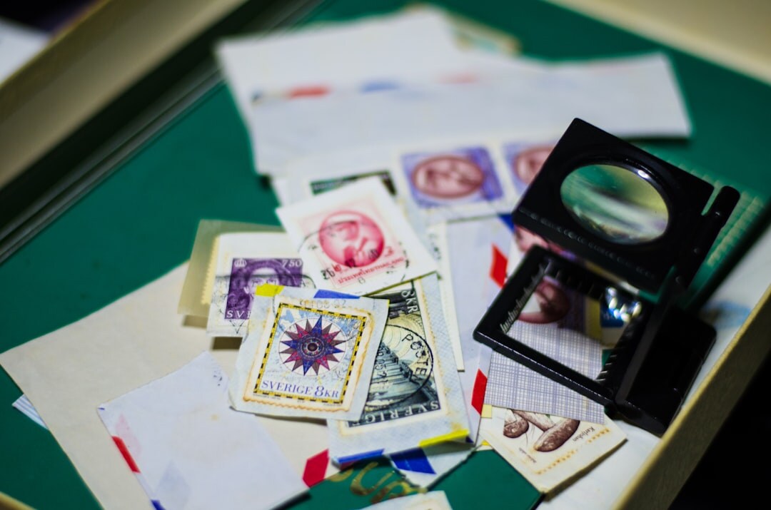 Magnifying glass over case documents and photographs